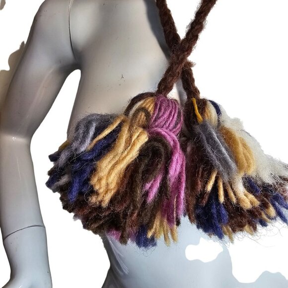 Lakhays Collection Hand Knit Wool Beanie Earflap Fleece Lined Nepalese OS NWT - Picture 6 of 8